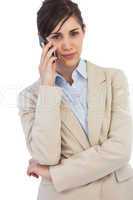 Self assured businesswoman on the phone
