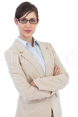 Businesswoman wearing glasses