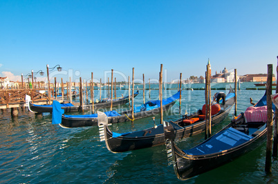 Venice Italy pittoresque view of gondolas