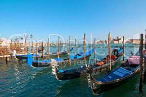 Venice Italy pittoresque view of gondolas