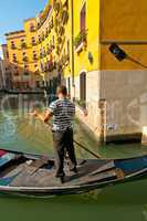 Venice Italy Gondolas on canal