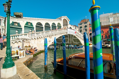 Venice Italy Rialto bridge view