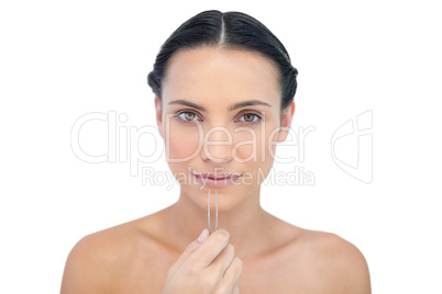 Relaxed young model with tweezers