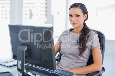 Attractive dark haired businesswoman