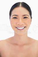 Smiling pretty natural model posing