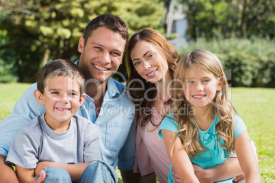 Family enjoying the sun