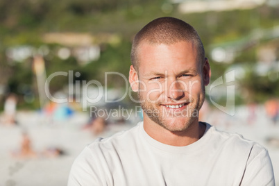 Handsome happy man posing