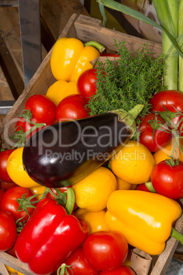 paprika tomatoes aubergines