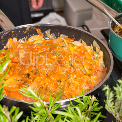 vegetables with tomato sauce