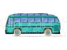 vintage bus cartoon