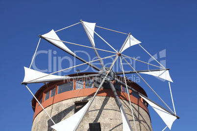 Windmühle auf der Insel Rhodos