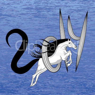 Vector image of an horse