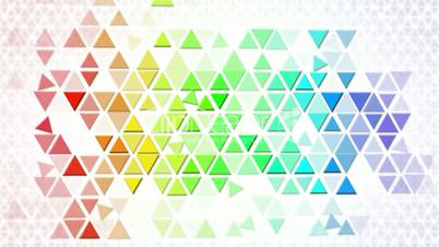 colorful triangles geometric background loop
