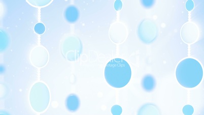 montage of blue shining hanging circles