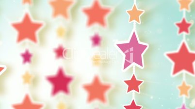 montage of dangling colorful stars