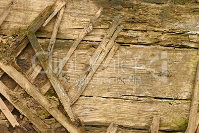 fragment of an old wooden walls