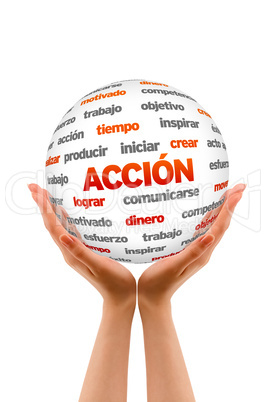 3d Action Word Sphere (In Spanish)