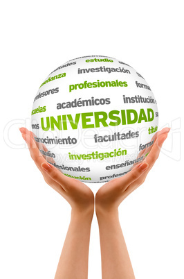 3d University Word Sphere (In Spanish)