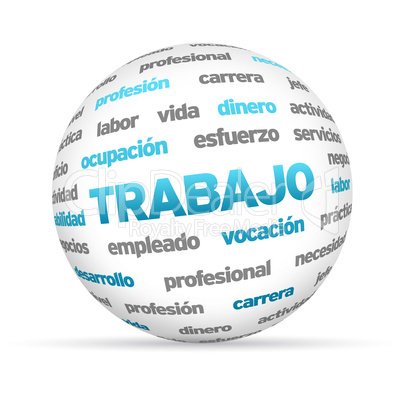 3d Work Word Sphere (In Spanish)