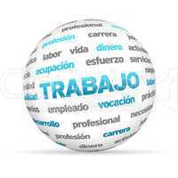 3d Work Word Sphere (In Spanish)