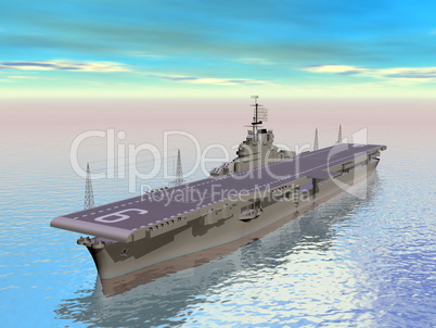 Aircraft carrier - 3D render