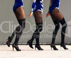 feet dancing women in black stockings