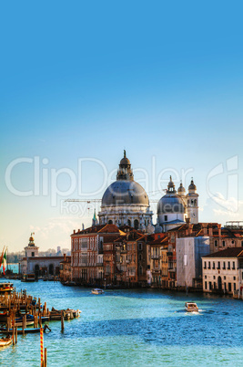 view to basilic di santa mary della salute in venice