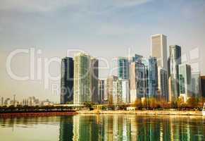 chicago downtown cityscape