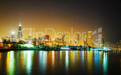 chicago downtown cityscape panorama