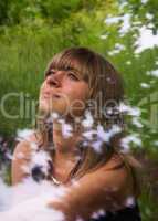 portrait of young girl outdoor