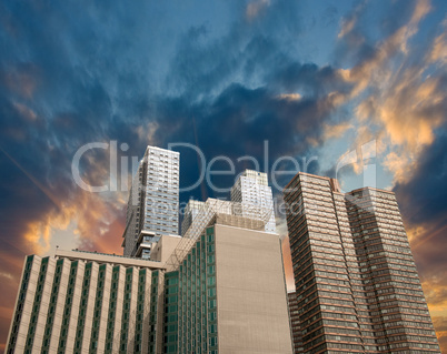 New York City. Summer sunset in Manhattan