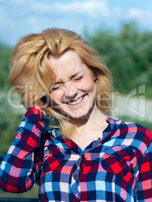 Portrait of a smiling beautiful blonde