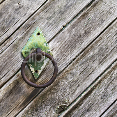 old circular iron door knob