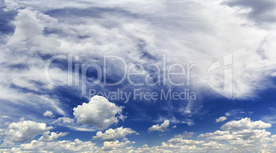 panorama of the sky with clouds