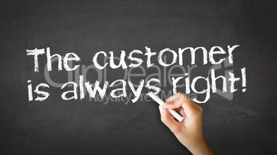 The customer is always right Chalk Illustration