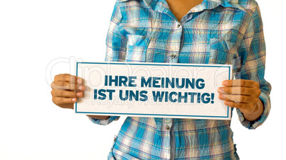 Your opinion matters (In german)