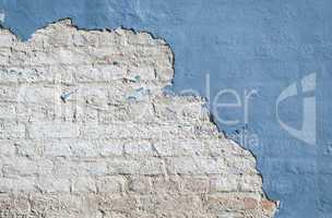 Old blue brick wall background