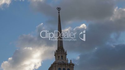 Roof of Moscow skyscraper