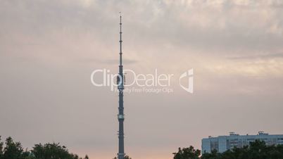 Ostankino Tower timelapse