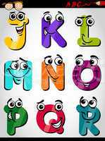 cute letters alphabet cartoon illustration