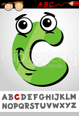 funny letter c cartoon illustration