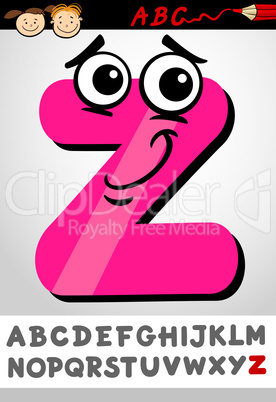 funny letter z cartoon illustration