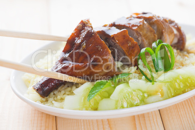 Roasted duck rice