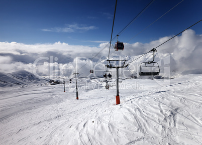 gondola and chair lift at ski resort