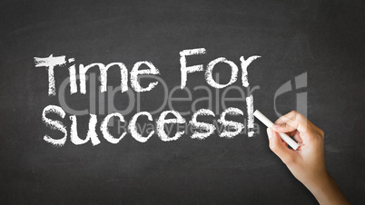 Time for Success Chalk Illustration