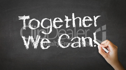 Together We Can Chalk Illustration