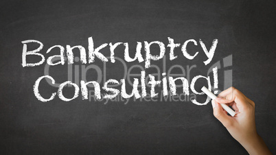 Bankruptcy Consulting Chalk Illustration