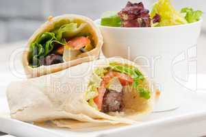 kafta shawarma chicken pita wrap roll sandwich