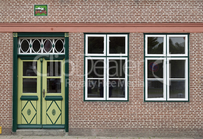 Tür und Fenster in Friedrichstadt, Schleswig-Holstein, Deutschl