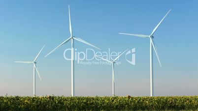 Blue sky and wind power